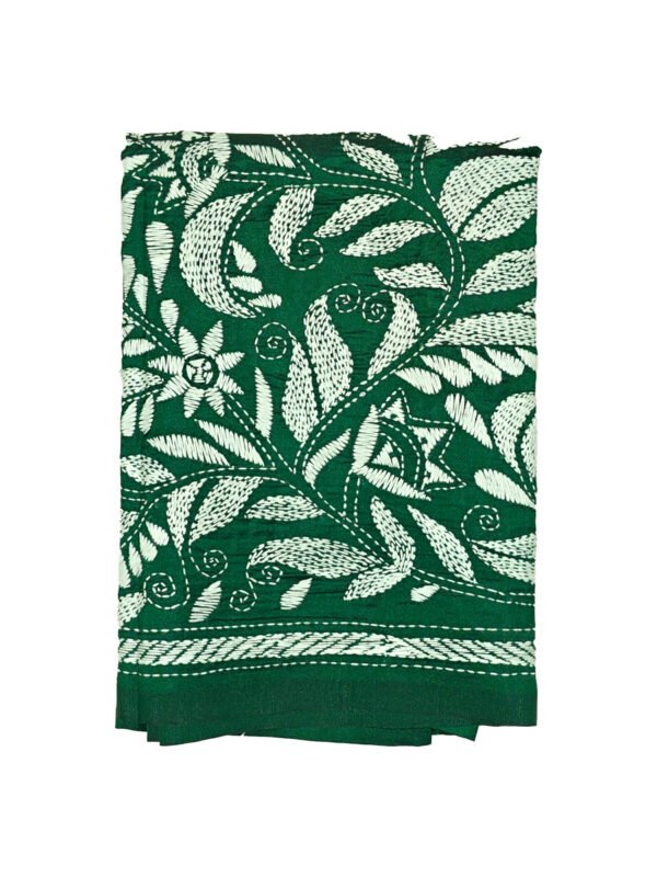 Kantha Stitched Silk Stole - Image 2