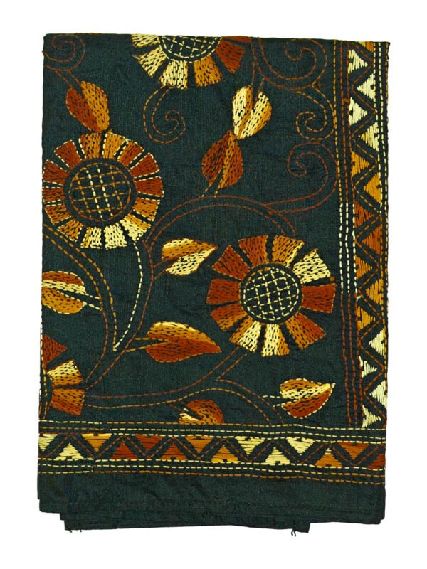 Kantha Stitched Silk Stole - Image 2