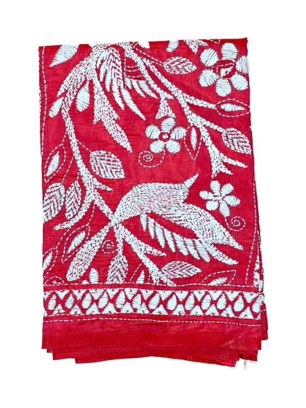 Kantha Stitched Silk Stole - Image 2