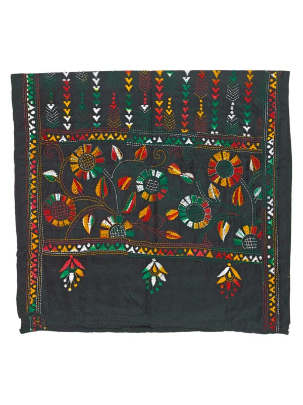 Kantha Stitched Silk Stole - Image 3