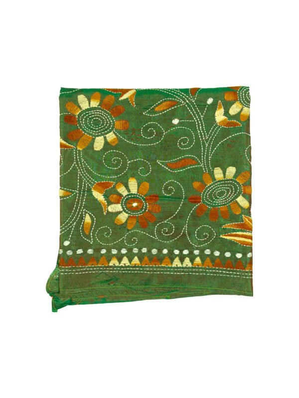 Kantha Stitched Silk Stole - Image 2