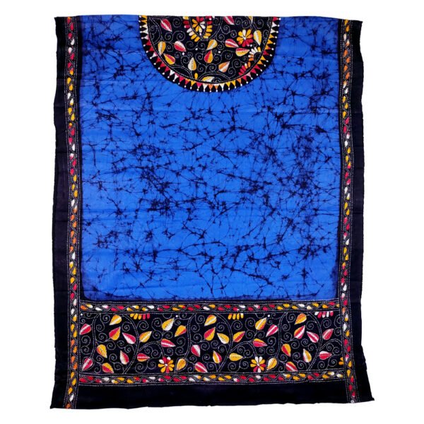 Kantha Stitched Batik Dupatta - Image 4