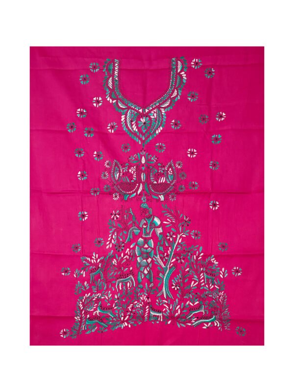 Kantha Stitched Kurti Material - Image 3