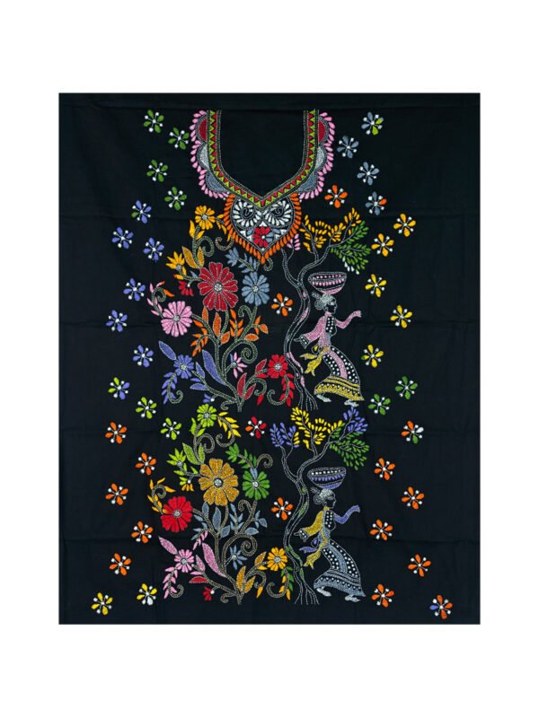 Kantha Stitched Kurti Material - Image 3