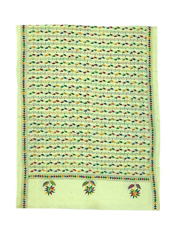 Kantha Stitched Dupatta - Image 3
