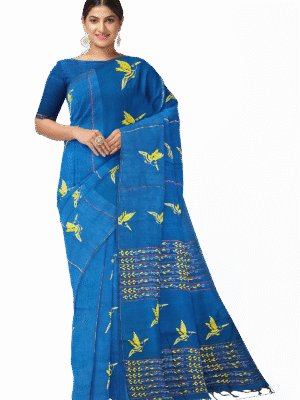 kantha work cotton saree