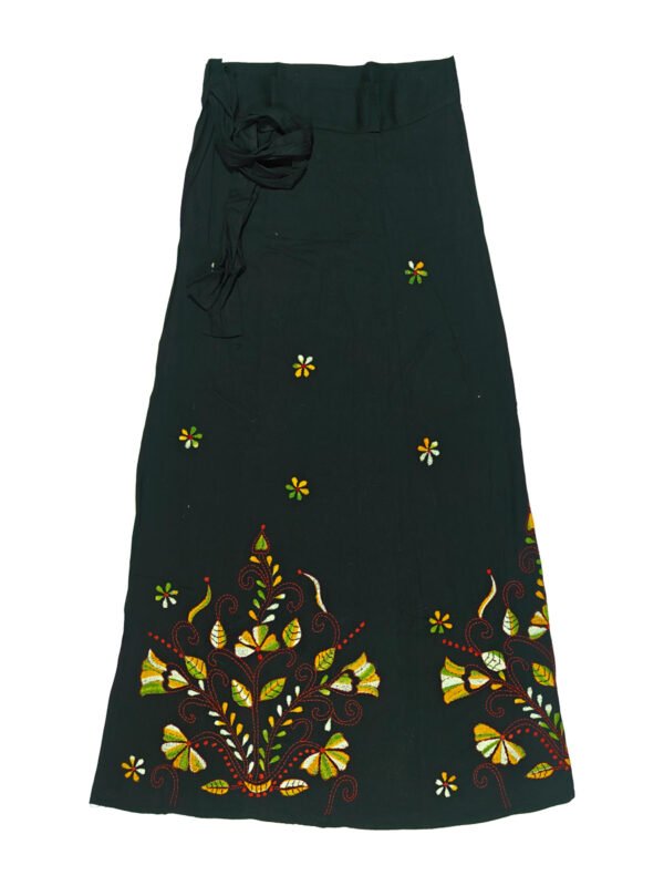 Kantha Stitched Wrap Around Skirt - Image 3