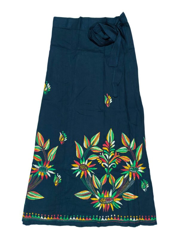 Kantha Stitched Wrap Around Skirt - Image 4