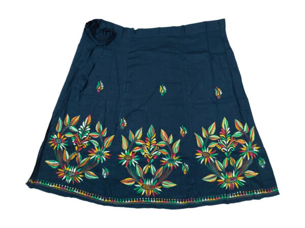 Kantha Stitched Wrap Around Skirt - Image 3
