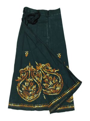 kantha work wrap skirt