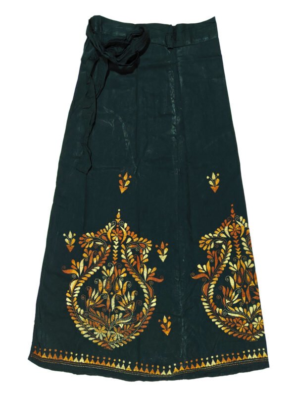 Kantha Stitched Wrap Around Skirt - Image 4