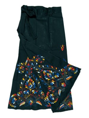 kantha work wrap skirt