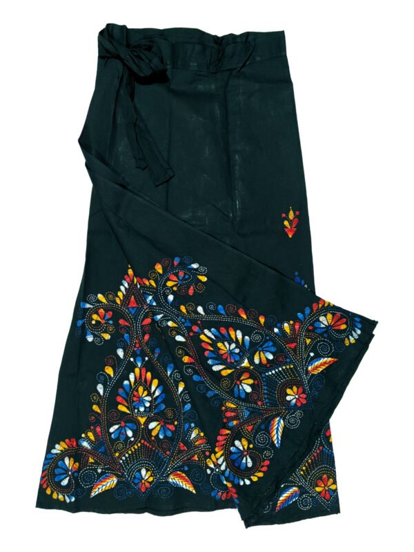 kantha work wrap skirt