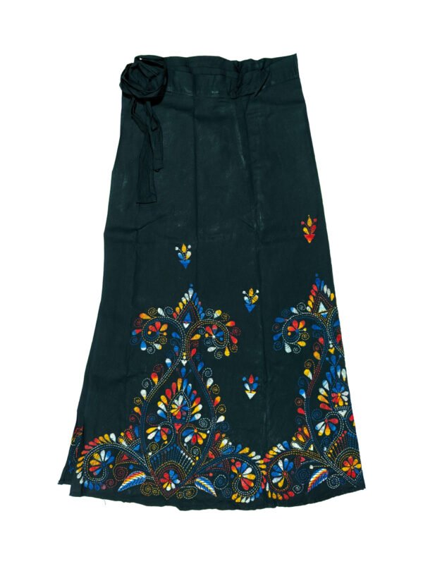 Kantha Stitched Wrap Around Skirt - Image 4