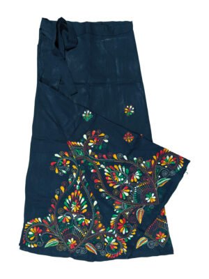 kantha work wrap skirt
