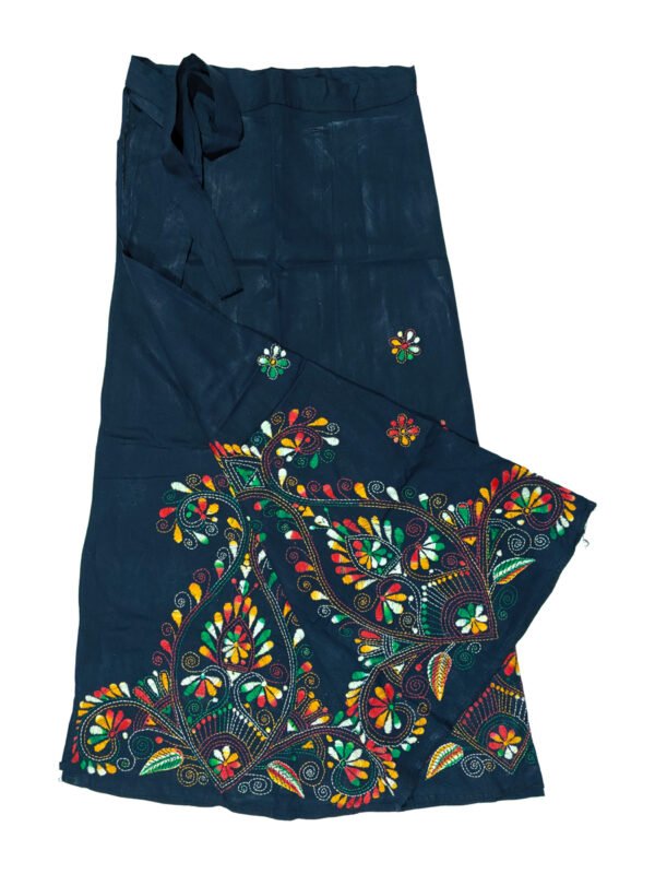 kantha work wrap skirt