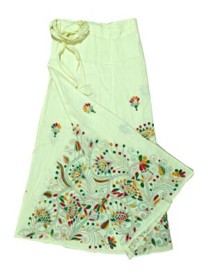 kantha work wrap skirt