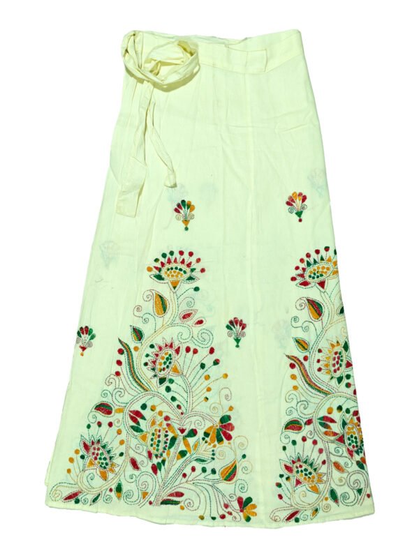 Kantha Stitched Wrap Around Skirt - Image 3