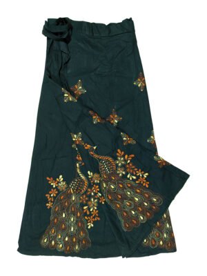 kantha work wrap skirt