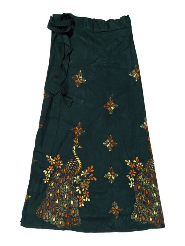 Kantha Stitched Wrap Around Skirt - Image 3