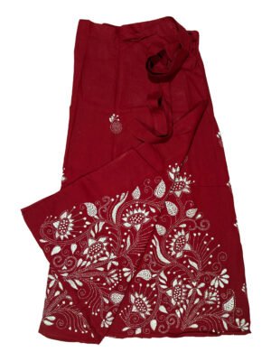 kantha work wrap skirt