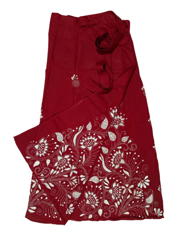 kantha work wrap skirt