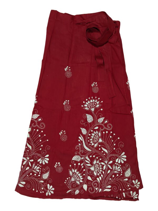 Kantha Stitched Wrap Around Skirt - Image 3