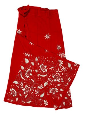kantha work wrap skirt