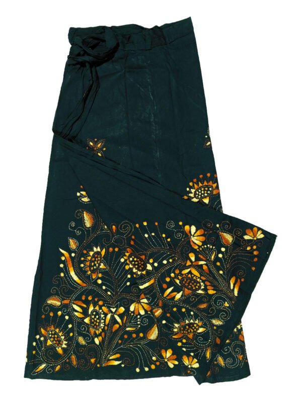 kantha work wrap skirt