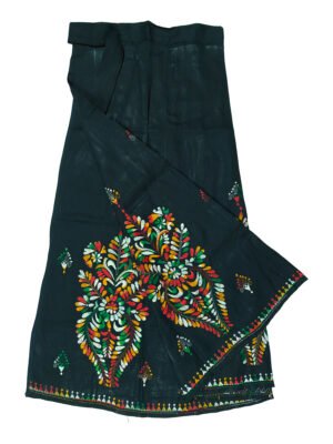 kantha work wrap skirt
