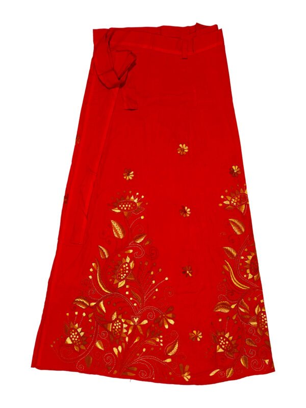 kantha stitch wrap skirt