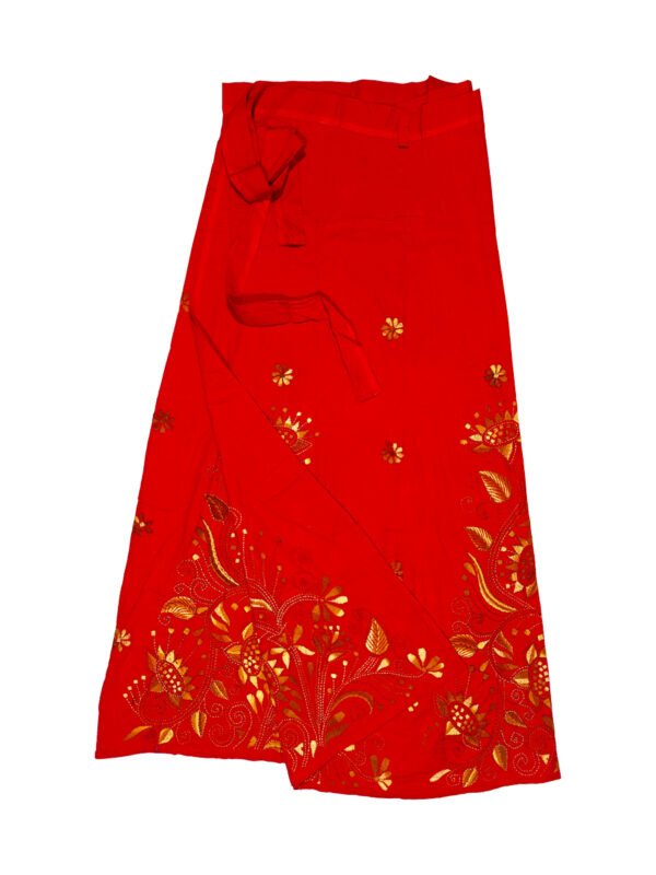 Kantha Stitched Wrap Around Skirt - Image 3