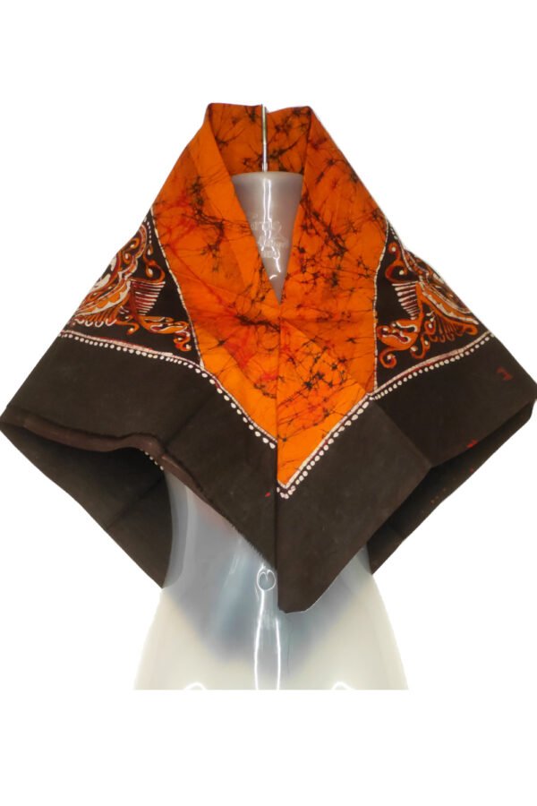 Wax Batik Printed Square Headscarf - Image 2