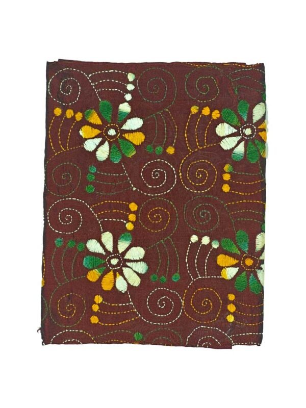 Kantha Stitched Silk Stole - Image 4
