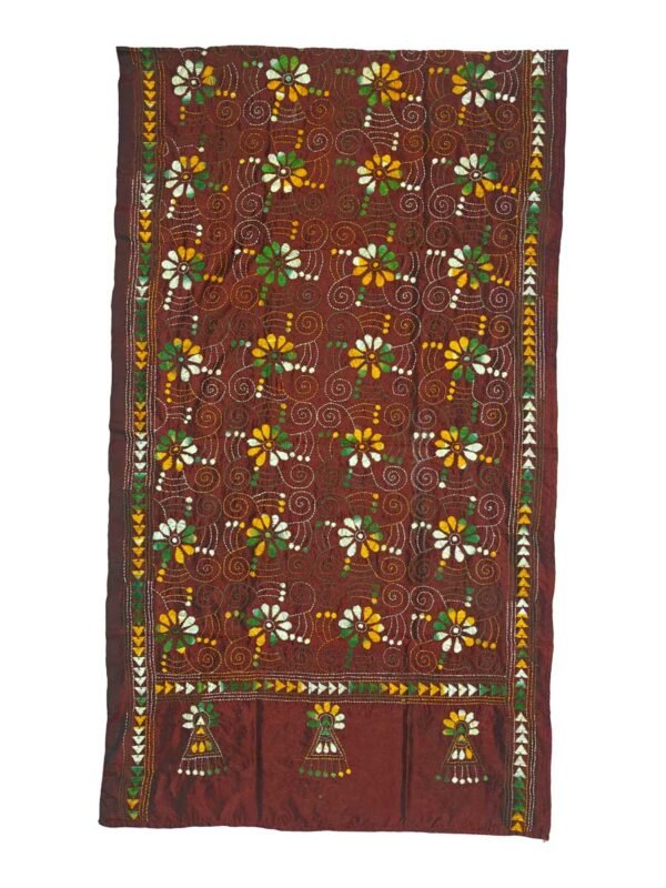 Kantha Stitched Silk Stole - Image 3