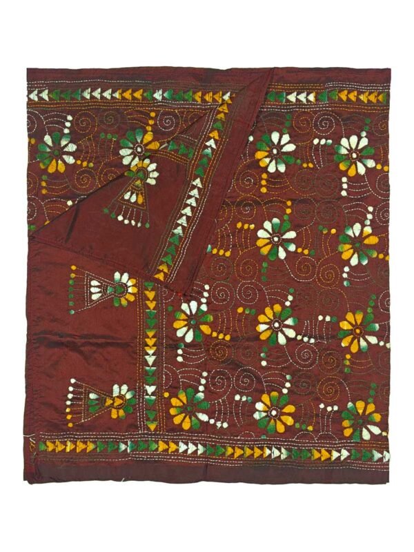 Kantha Stitched Silk Stole - Image 2