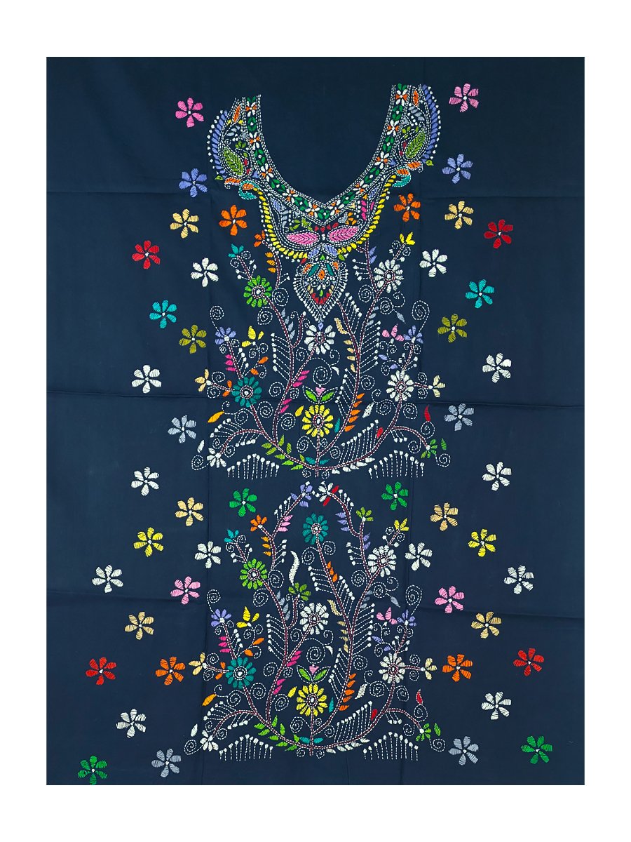 Kantha Stitched Kurti Material - Image 3