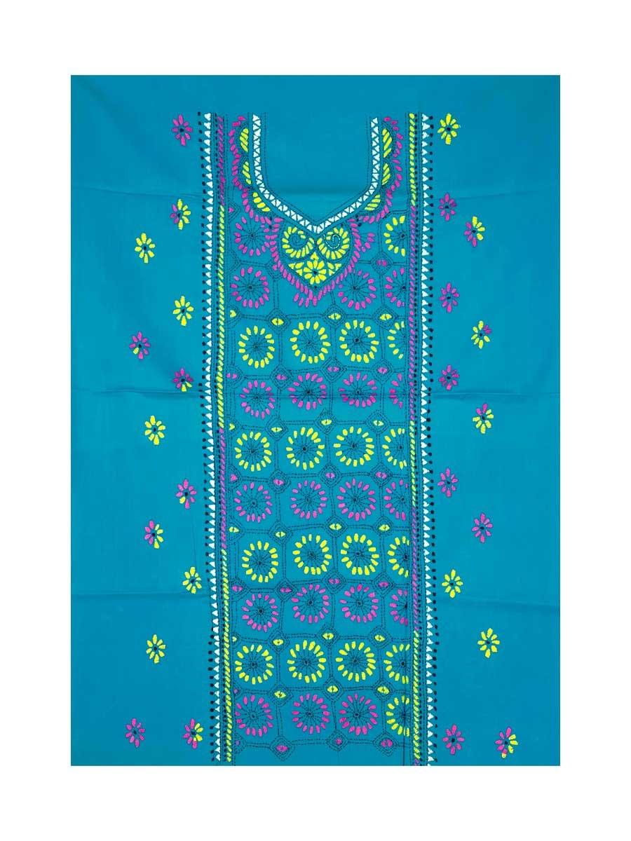 Kantha Stitched Kurti Material - Image 3