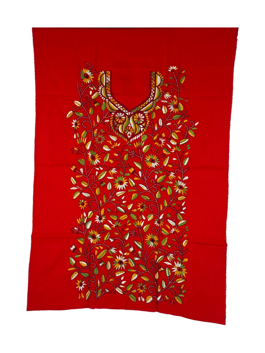 Kantha Stitched Kurti Material - Image 4