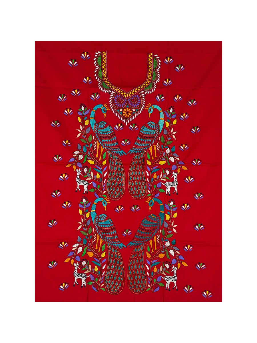 Kantha Stitched Kurti Material - Image 3