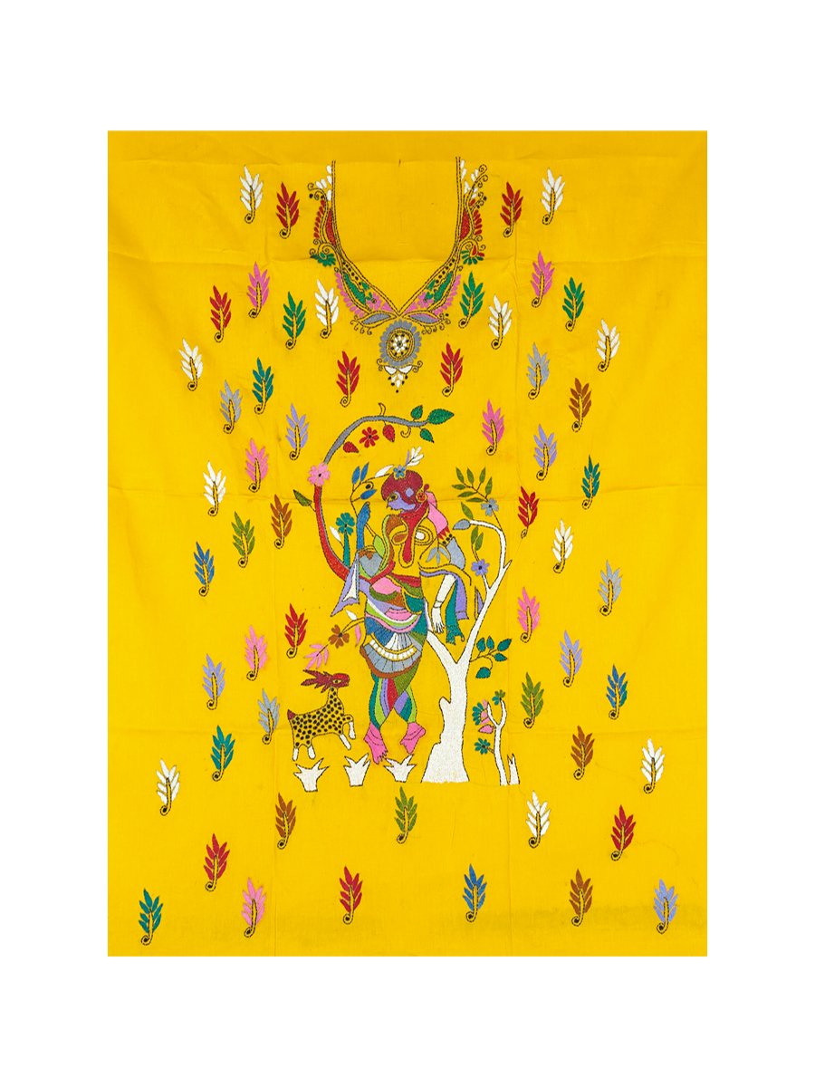 Kantha Stitched Kurti Material - Image 3