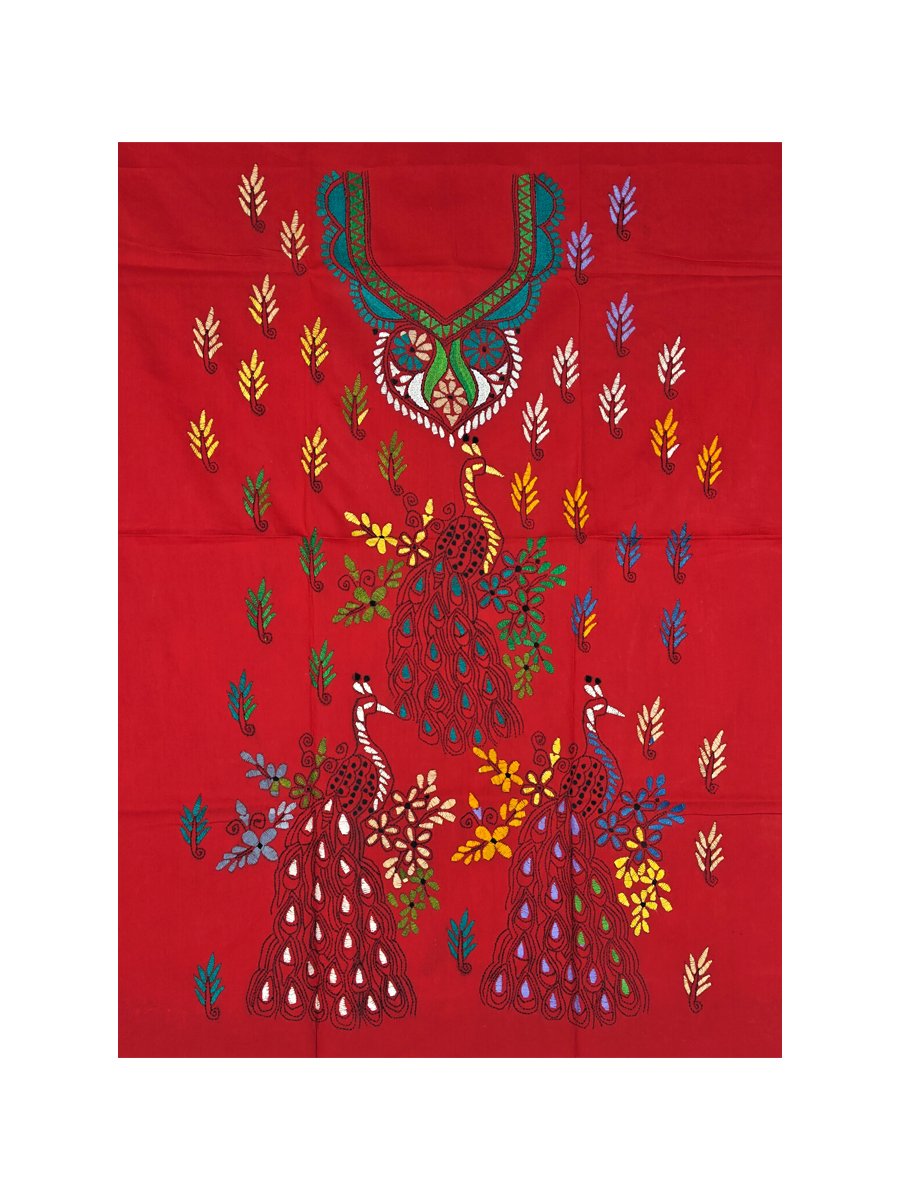 Kantha Stitched Kurti Material - Image 3