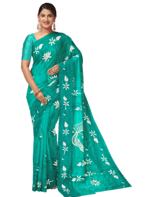 kantha work saree