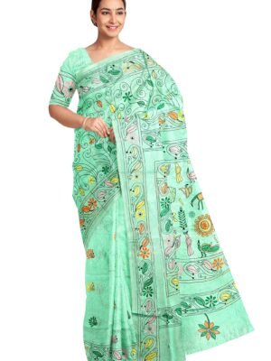 kantha work saree