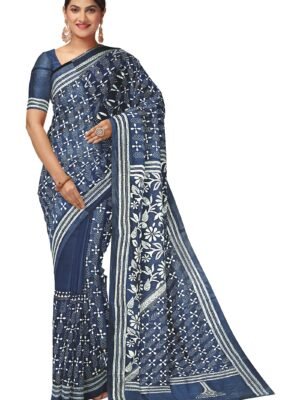 kantha work saree