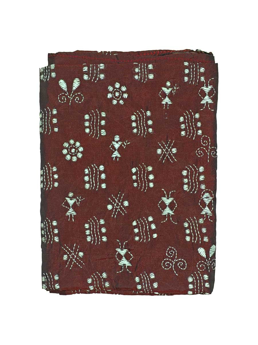 Kantha Stitched Silk Stole - Image 2