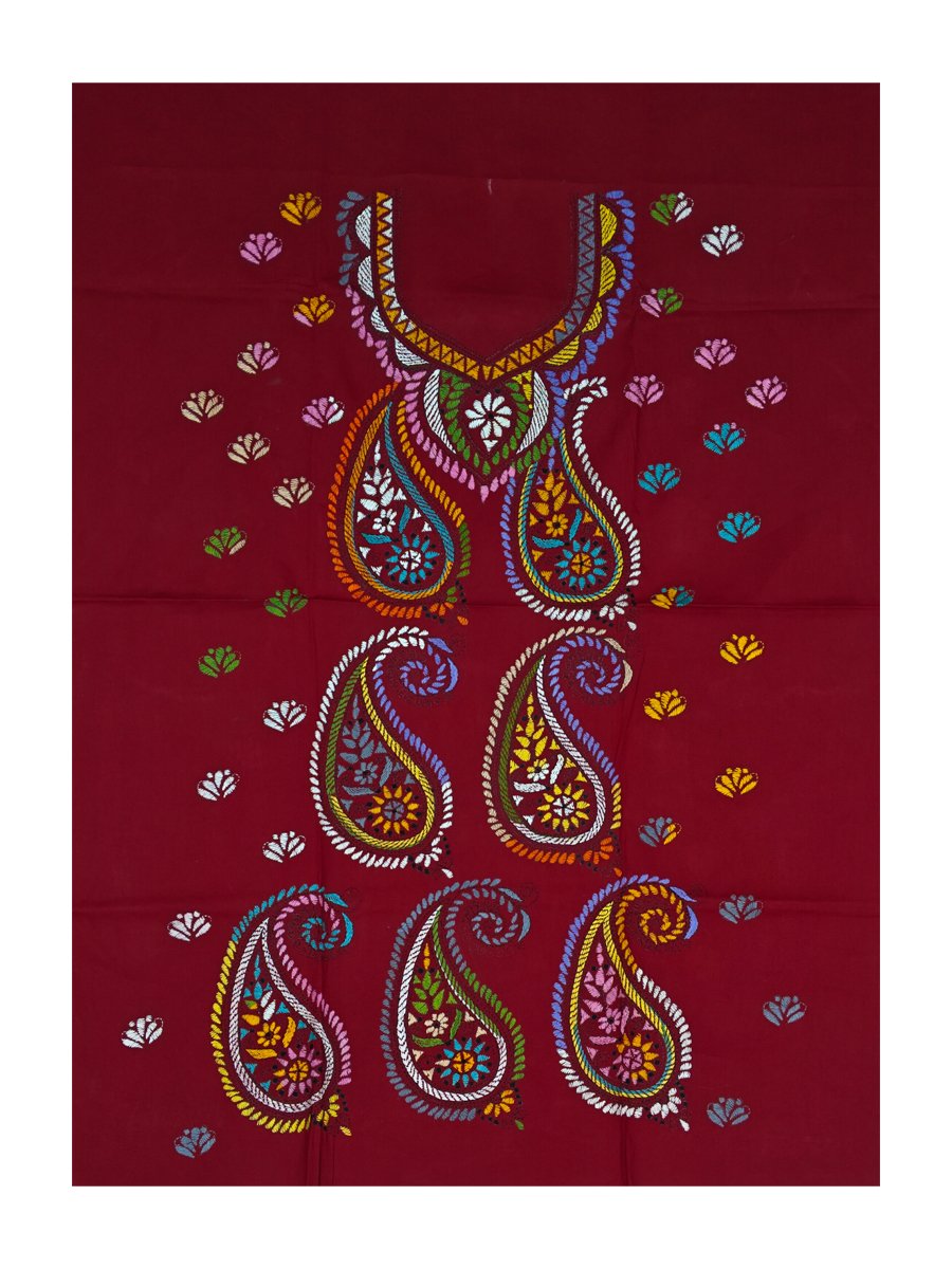 Kantha Stitched Kurti Material - Image 4