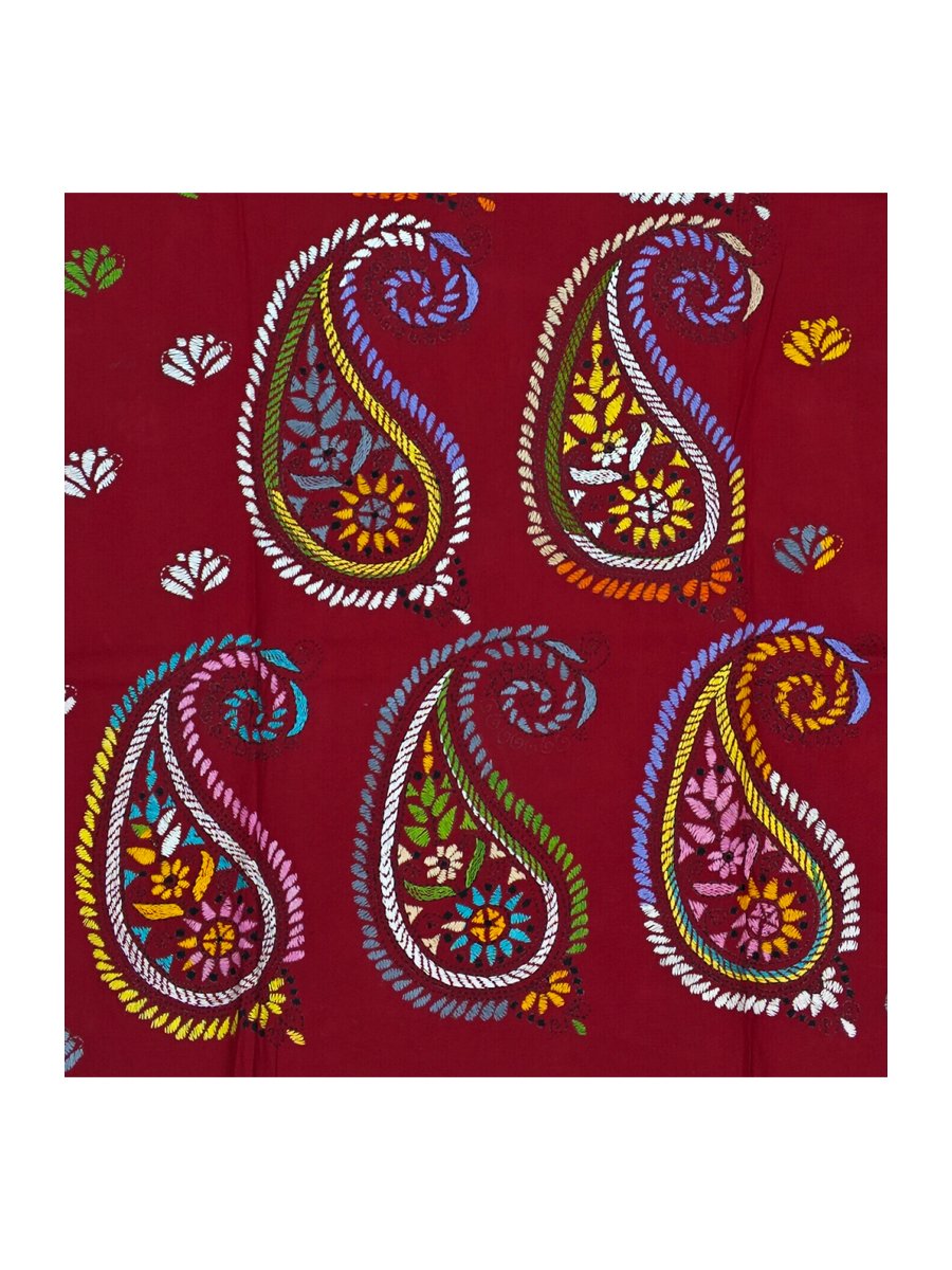 Kantha Stitched Kurti Material - Image 3
