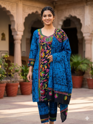 kantha batik salwar suit material