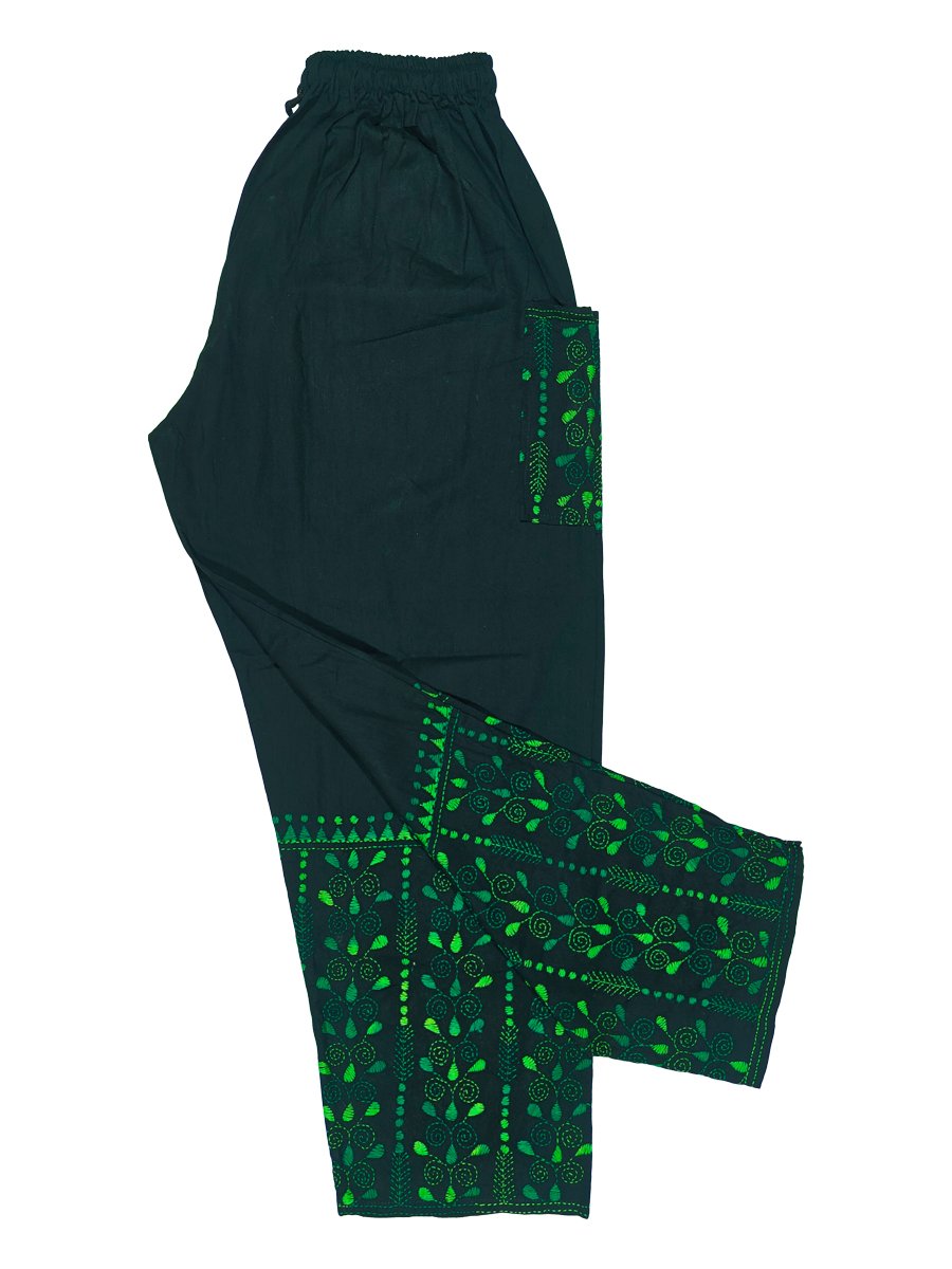 Kantha Embroidered Straight Pant - Image 4